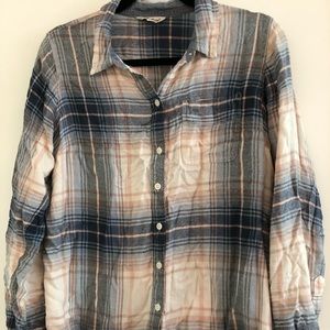 Pink and grey flannel